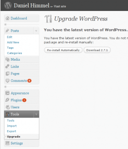 Automatische Updatefunktion in WordPress